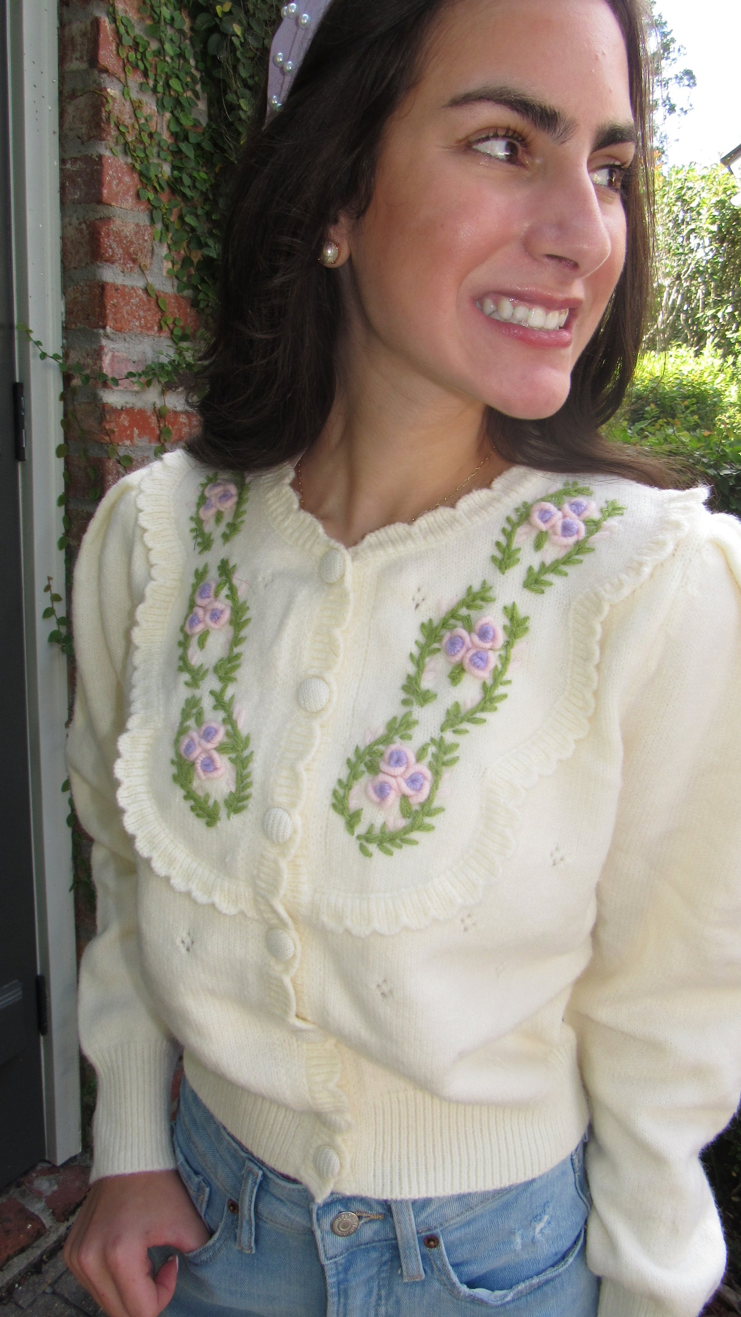 Katherine Floral Embroidered Cardigan