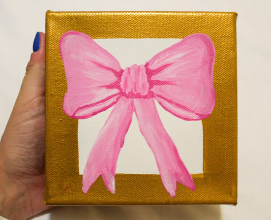 Pink Bow Canvas